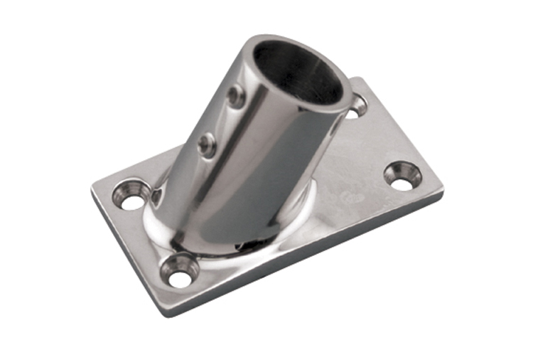 Stainless Steel Rectangular Base - 60 Degree Angle, Railing and Bimini, S3651-0600, S3651-0601